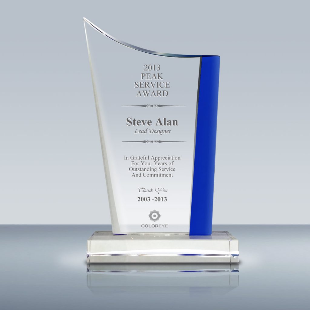 Years of Service Award Plaque – Crystal Progress Award (019 ...